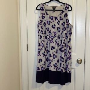 Lane Bryant Summer Dress; Purple, White and Light Blue